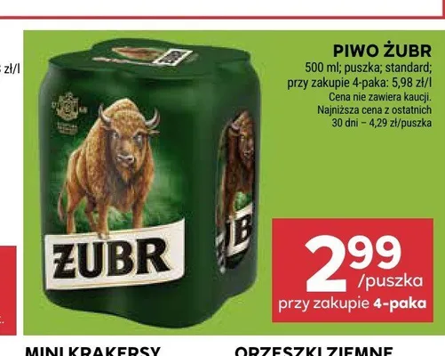 Piwo Żubr promocja w Stokrotka