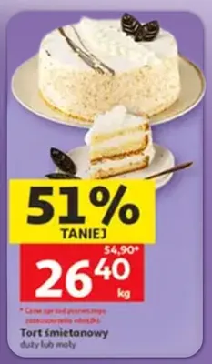 Tort śmietanowy promocja w Auchan