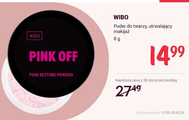 Puder do twarzy, utrwalający makijaż promocja w Rossmann