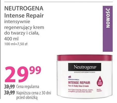 Krem NEUTROGENA Intense Repair promocja w Hebe