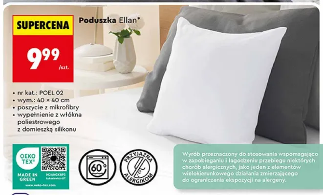 Poduszka Ellan promocja w Biedronka