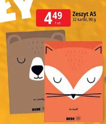 Zeszyt A5 Bebe 32 kartki 90 g promocja w Leclerc
