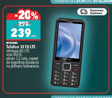 Telefon 3510 Lte myPhone promocja w Biedronka Home