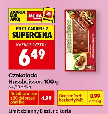 Czekolada Nussbeisser promocja w Biedronka
