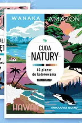 Książka Cuda Natury 49 plansz do kolorowania promocja w Biedronka