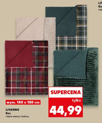 Koc 140x180 cm Livarno promocja w Kaufland