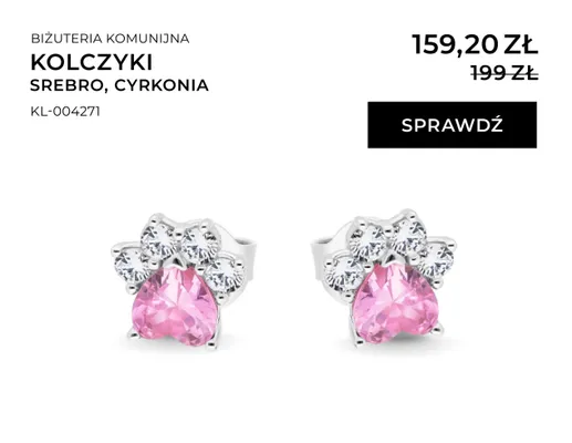 Kolczyki srebro cyrkonia promocja w Briju