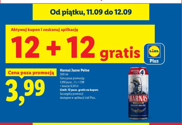 Piwo Harnaś promocja w Lidl