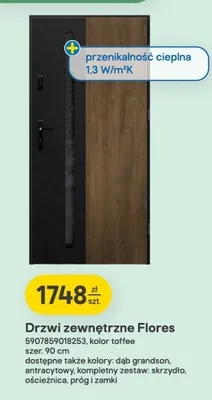 Drzwi zewnętrzne Flores promocja w Castorama