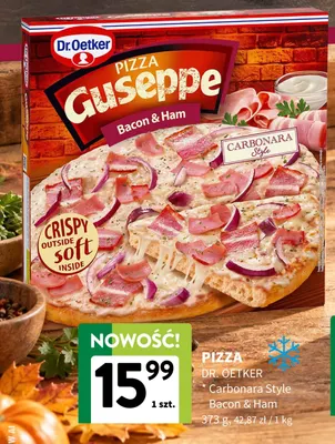 Pizza Dr. Oetker Carbonara Style Bacon & Ham promocja w Intermarche