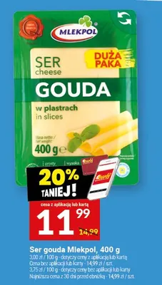 Ser gouda Mlekpol promocja w Twój Market