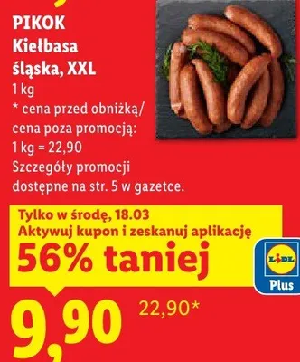 Kiełbasa śląska, XXL promocja w Lidl
