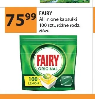 Kapsułki do zmywarki All in one Fairy promocja w Drogerie Laboo