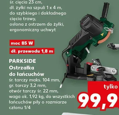 Ostrzałka do łańcuchów Parkside promocja w Kaufland