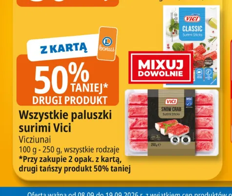Paluszki surimi Classic Vici promocja w Leclerc