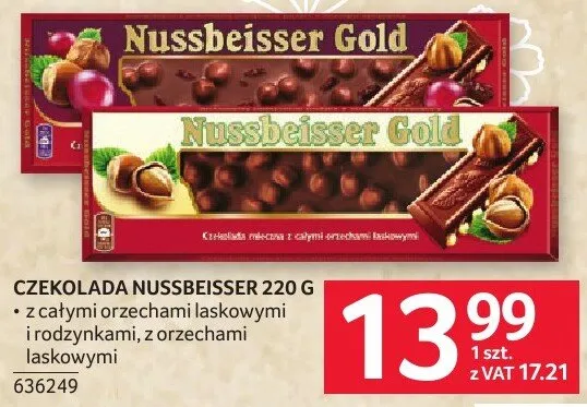 Czekolada NUSSBEISSER 220 G promocja w Selgros