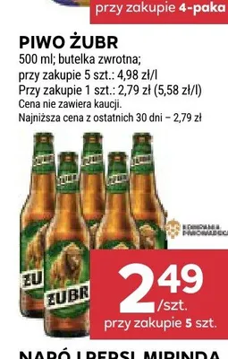 Piwo Żubr promocja w Stokrotka