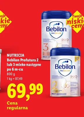 Mleko następne Bebilon Profutura 3 promocja w Lidl