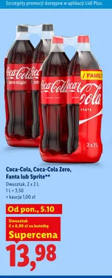 Napój gazowany Fanta 2-pak 2 l promocja w Lidl