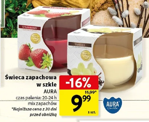 Świeca zapachowa w szkle mix zapachów czas palenia: 20-24 h promocja w Intermarche