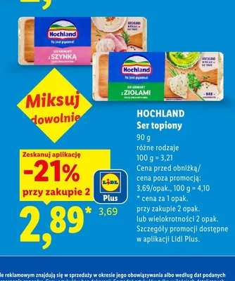 Ser topiony kremowy z ziołami Hochland promocja w Lidl