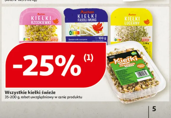 Kiełki świeże promocja w Auchan