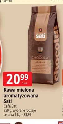 Kawa mielona aromatyzowana Sati Cafe promocja w Leclerc