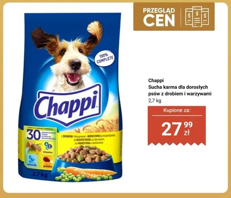Sucha karma dla dorosłych psów Chappi z drobiem i warzywami promocja w Biedronka
