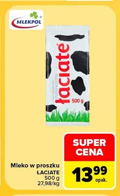 Mleko w proszku Łaciate promocja w Carrefour