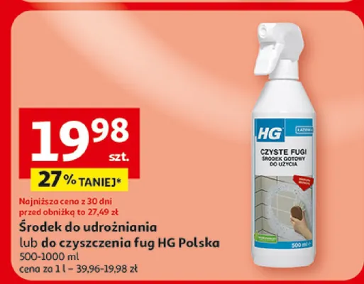 Środek do udrożniania rur lub do czyszczenia fug promocja w Auchan