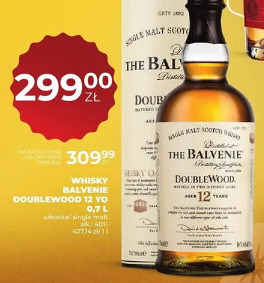 Whisky Balvenie Doublewood 12 YO szkocka/single malt promocja w Duży Ben
