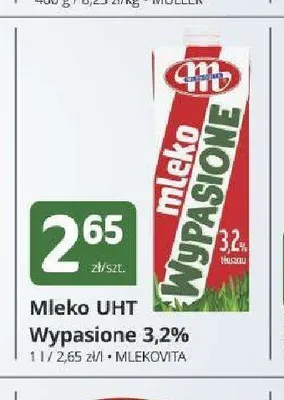Mleko UHT Wypasione 3,2% Mlekovita promocja w Marketvita