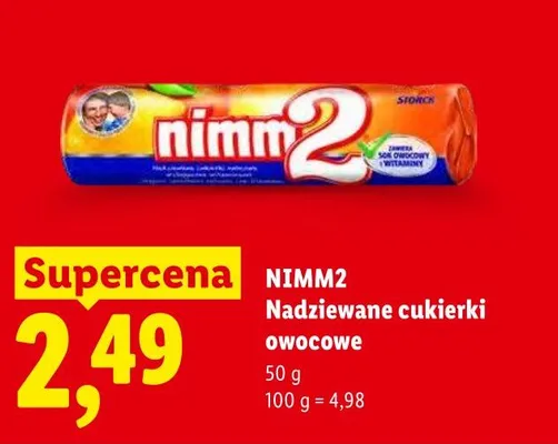 Nadziewane cukierki owocowe NIMM2 promocja w Lidl
