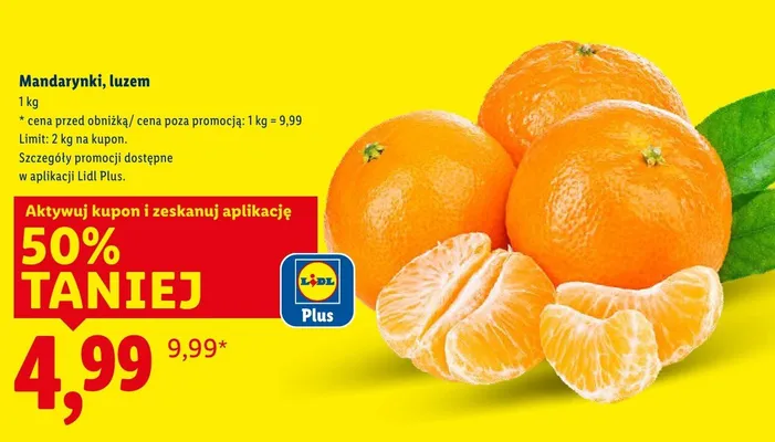 Mandarynki, luzem promocja w Lidl