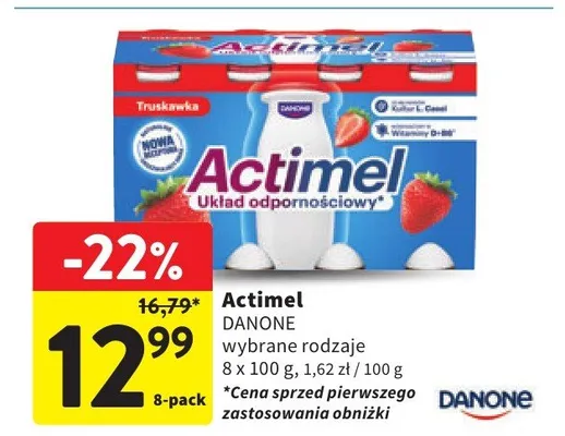 Układ odpornościowy Actimel promocja w Intermarche