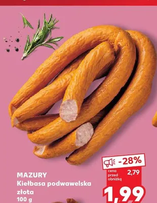 Kiełbasa podwawelska złota Mazury promocja w Kaufland