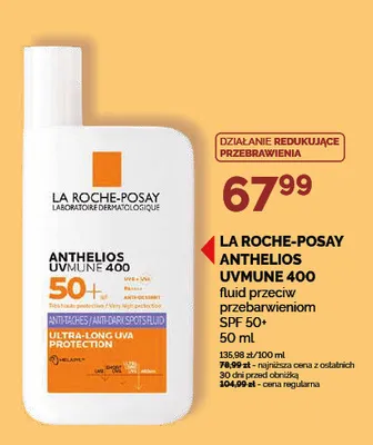 Fluid przeciw przebarwieniom La Roche-Posay Anthelios Uvmune 400 SPF 50+ promocja w Ziko Dermo