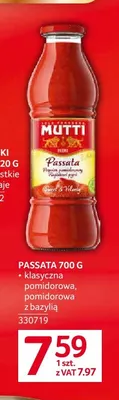Passata klasyczna pomidorowa Mutti promocja w Selgros