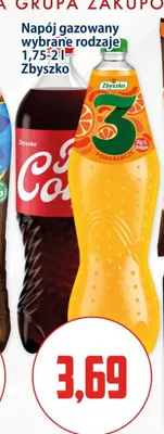 Napój gazowany Zbyszko 3 Pomarańcza promocja w Kupiec