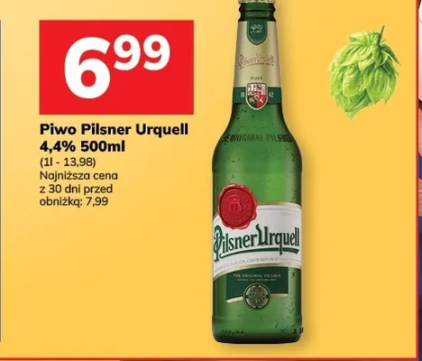 Piwo Pilsner Urquell 4,4% promocja w Hitpol