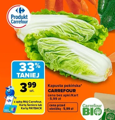 Kapusta pekińska Carrefour promocja w Carrefour