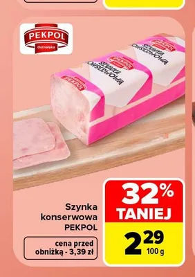 Szynka konserwowa Pekpol promocja w Carrefour