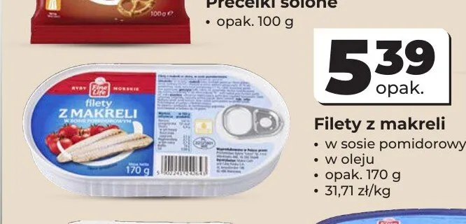 Filety z makreli w oleju Fine Life promocja w Odido