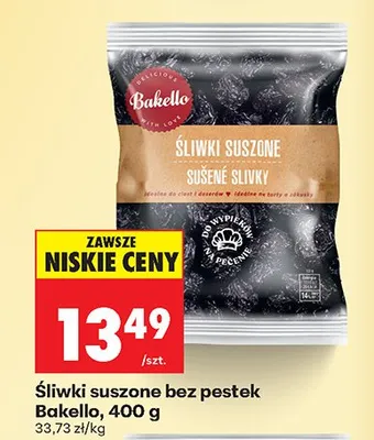 Śliwki suszone bez pestek promocja w Biedronka