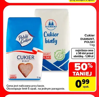 Cukier biały Diamant promocja w Carrefour Market