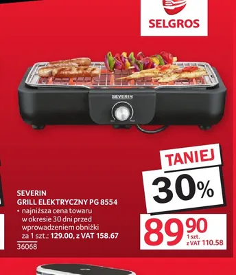 Grill elektryczny Pg 8554 Severin promocja w Selgros