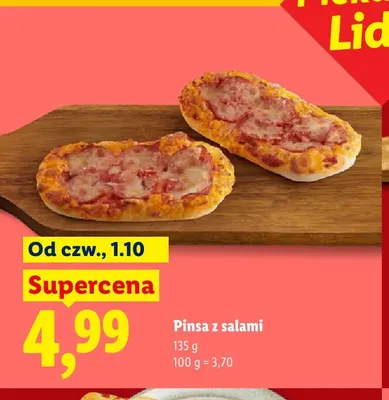 Pinsa z salami Piekarnia Lidla promocja w Lidl