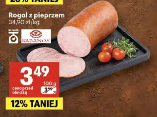 Rogal z pieprzem Kabanos promocja w Delikatesy Centrum