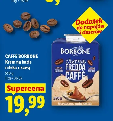Krem na bazie mleka z kawą CAFFÈ BORBONE promocja w Lidl