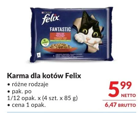 Karma dla kotów Felix różne rodzaje promocja w Makro